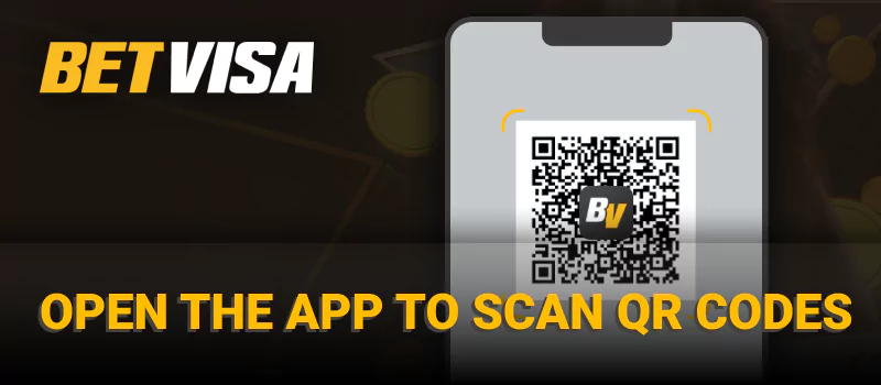 QR কোড স্ক্যান করতে Betvisa অ্যাপটি খুলুন